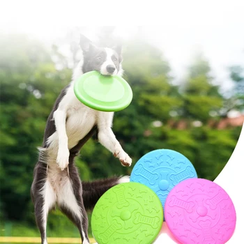 

1 Pc Interactive Dog Chew Toys Resistance Bite Soft Rubber Puppy Pet Toy Dog Flying Discs For Dogs Pet Training Products