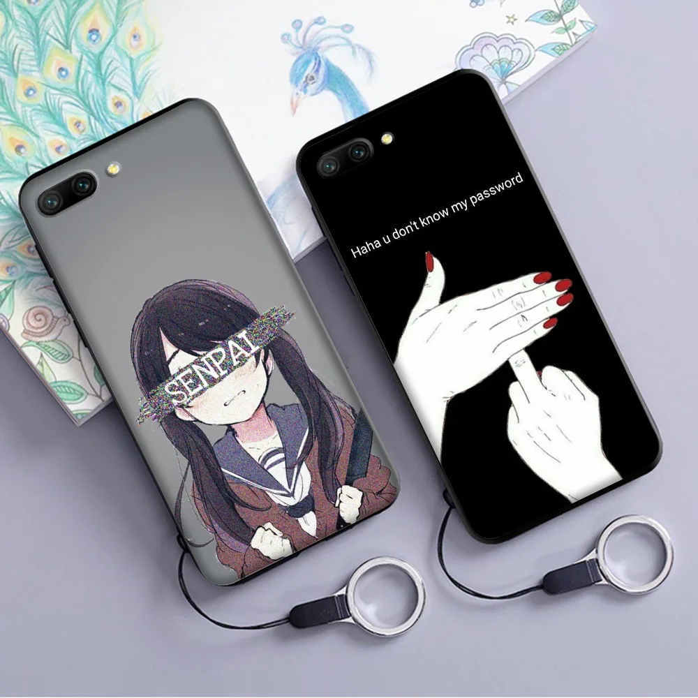 Sugoi Senpai аниме Waifu мягкий чехол для huawei Honor View 20 9X Pro P smart Z plus P20 Y9 Prime Nova 5i 4 Lite