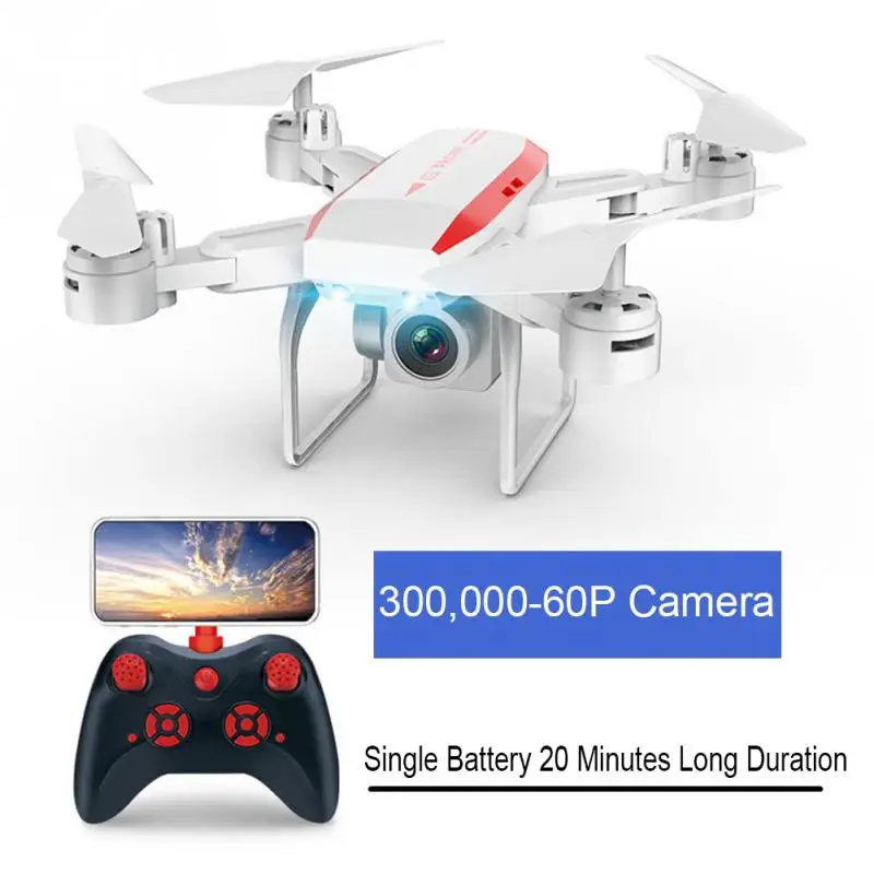 White 640p KY606D Дрон 4k HD аэрофотосъемка 1080p четырехосный самолет 20 минут полета давление воздуха парение ключ взлет Rc вертолет - Цвет: White 640p