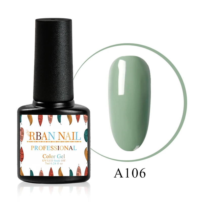 RBAN NAIL 7 мл Цветной Гель-лак для ногтей мятный зеленый цвет серия УФ-гель лак Полупостоянный замачиваемый УФ Гель-лак для ногтей - Цвет: M30106