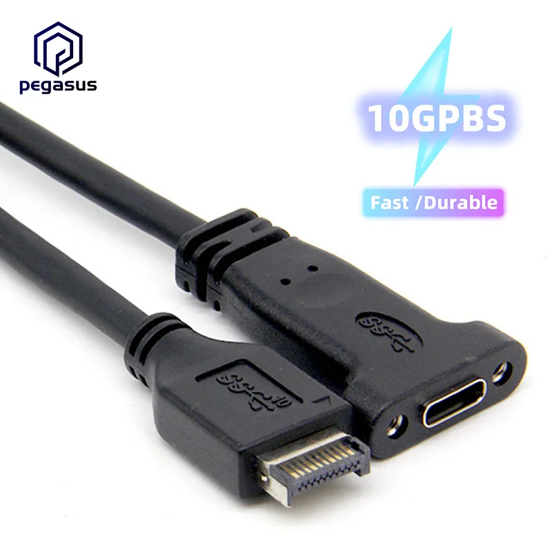 0 5 м USB 3 1 C спереди Панель заголовок кабель для передачи данных Тип E Женский