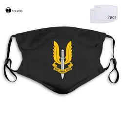 SAS Who Dares Wins British Army Military Face Mask Filter Pocket Cloth Reusable Washable