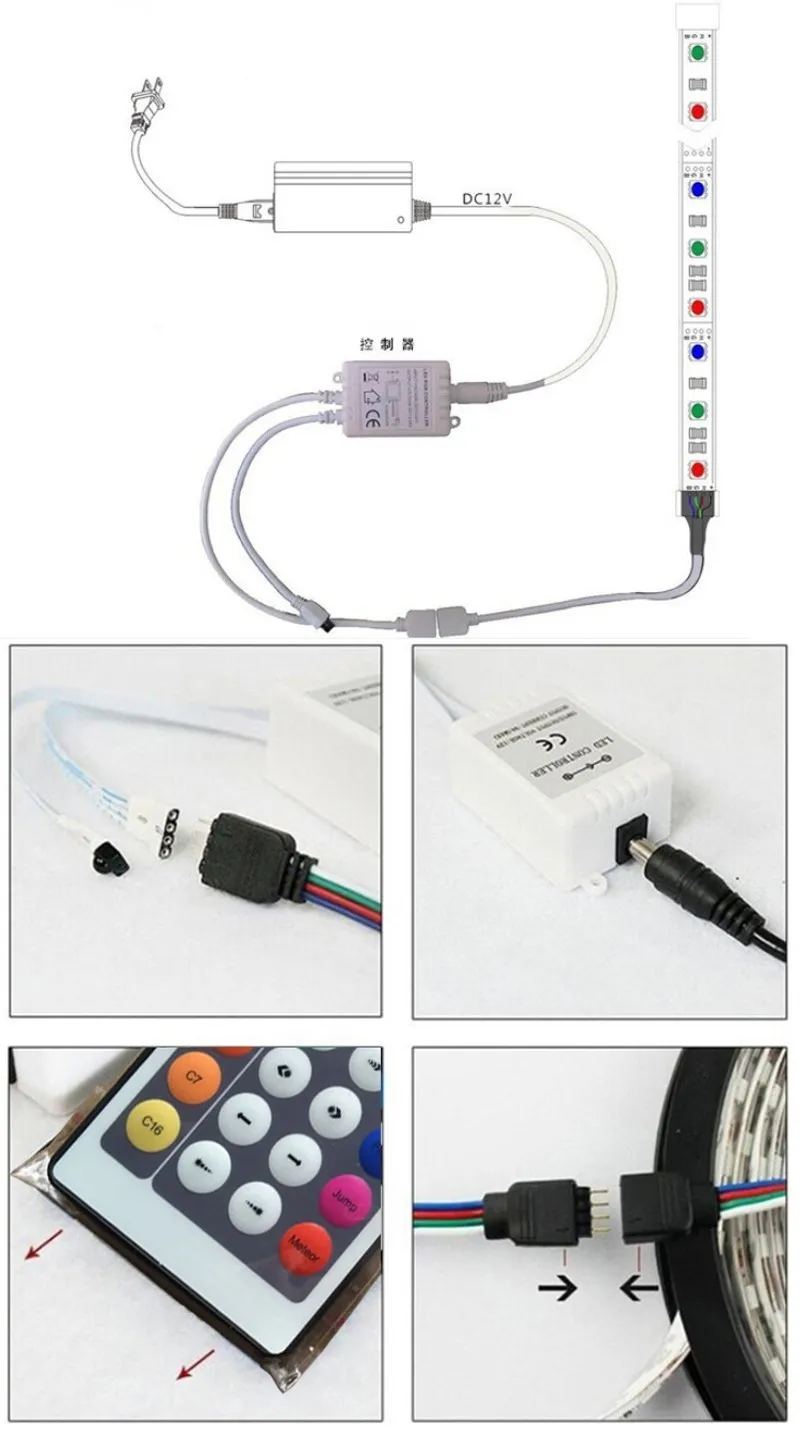 5M WS2812B 144leds/m White PCB WaterProof With Tube Ip67 Digital 5050 RGB LED Strip DC5V Individually Addressable Led Strip