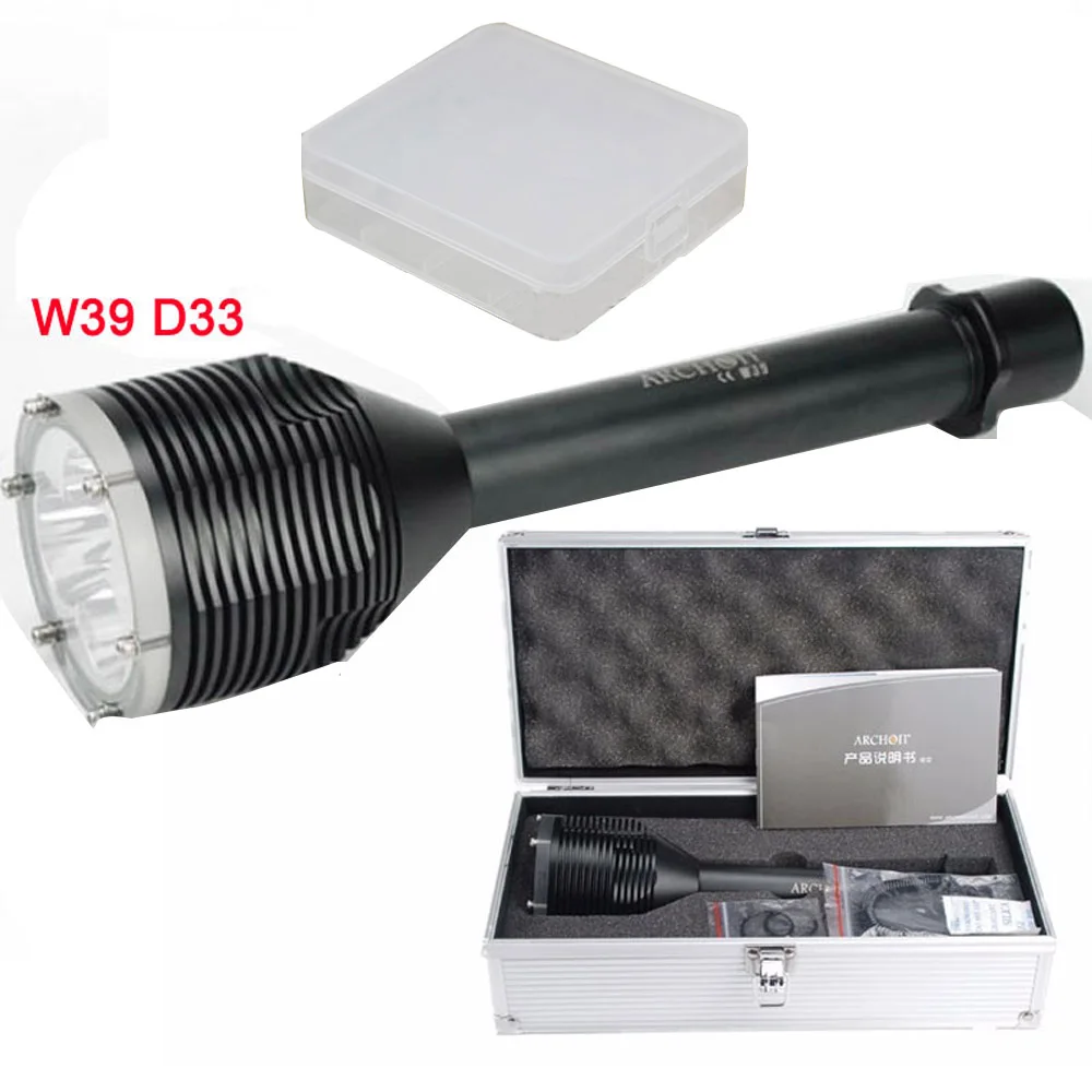 ARCHON D33 фонарик для дайвинга 3 * CREE XM-L2 U2 max 3000 люмен подводный 100 м водонепроницаемый