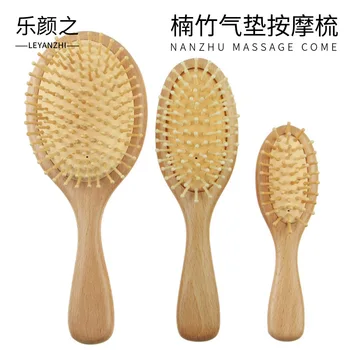 

Solid Wood Building Blocks Cushion Comb Massage Healthy Wooden Comb Wooden Needle Air Cushion Comb Top Grade Wood Brush Hairdres
