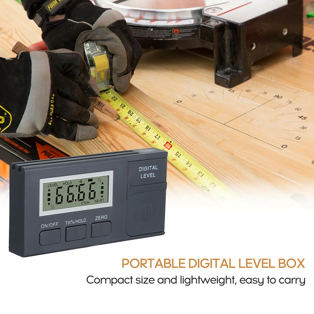 Finder ЖК-экран мини автомобильный деревообрабатывающий инструмент уровень электронный транспортир наклона коробка Магнитная база Цифровой Инклинометр