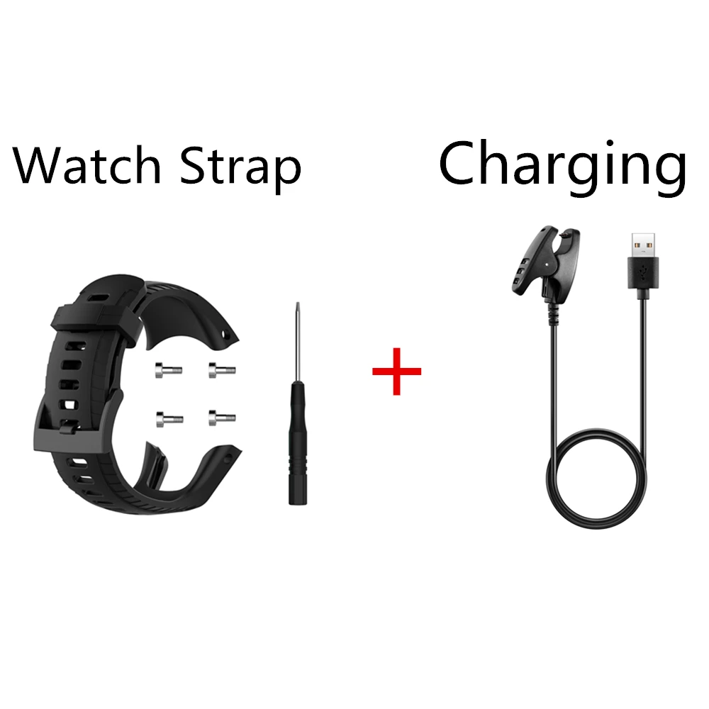 Black package Силиконовый ремешок для часов для SUUNTO 5, Смарт-часы для SUUNTO, спортивный ремешок на запястье, силиконовый ремешок, сменный смарт-браслет, аксессуары - Color: Black package