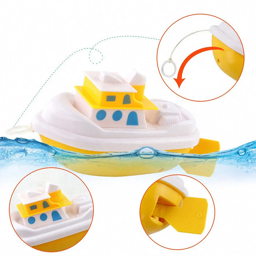 Toy Ship-Toy Boat Educational-Toys Shower Play Clockwork Wind-Up Baby Kids Children Cartoon