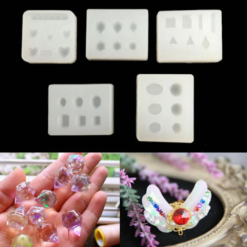 

1PC Diamond Geometric UV Resin Epoxy Resin Molds for Jewelry Pendant Silicone Jewelry Tools Necklace Jewelry Making Tools