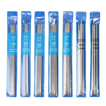 

35Pcs/set 20cm Straight Knitting Needles Stainless Steel Crochet Hooks for Knitting DIY Weave Tools Sewing Accessories