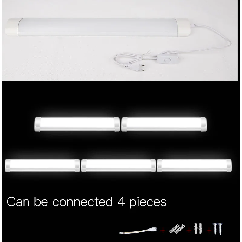 Led Lights For Kitchen Under Cabinet Lamp 220V 110V 10W 20W T5 Led Tube Plug Bedroom Wardrobe Wall Lamp Home Closet Lighting
