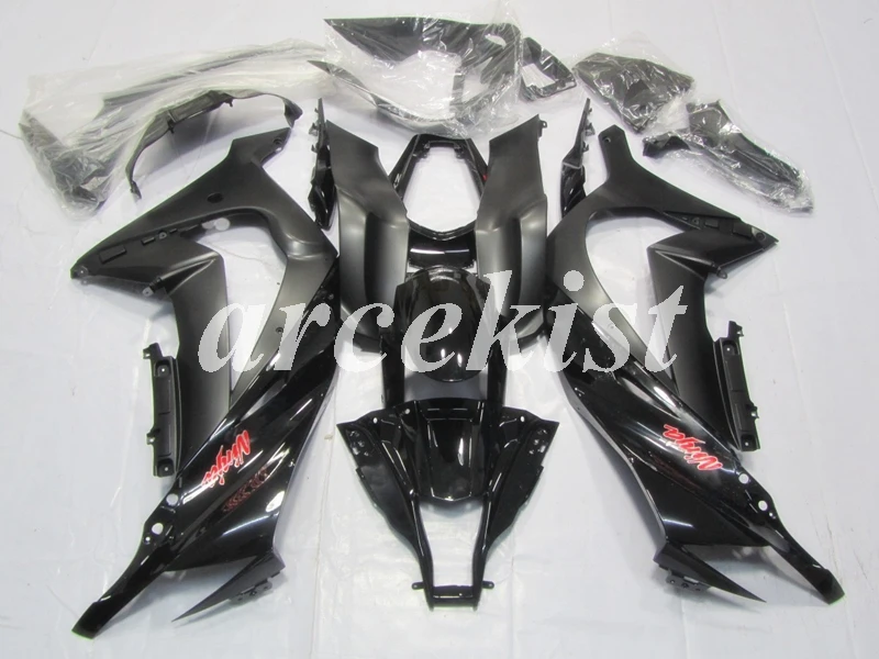 4 подарки ABS Обтекатели комплект подходит для kawasaki Ninja ZX-10R 2011 2012 2013 10R, возрастом 11, 12, 13, 14, 15, корпус из двух вещей черно