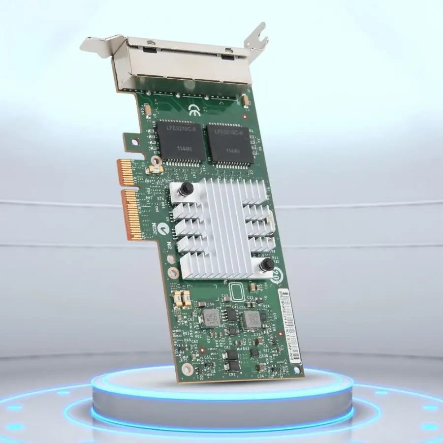 Для Intel i340-T4 82580 4-Порты и разъёмы Gigabit LAN Серверная сетевая карта с коротким рукавом перегородка для Windows сетевая карта