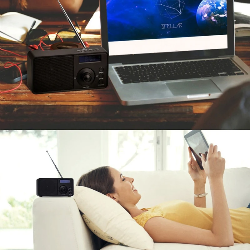 DAB цифровое радио Высокая чувствительность беспроводной FM стерео для наружного кемпинга дома