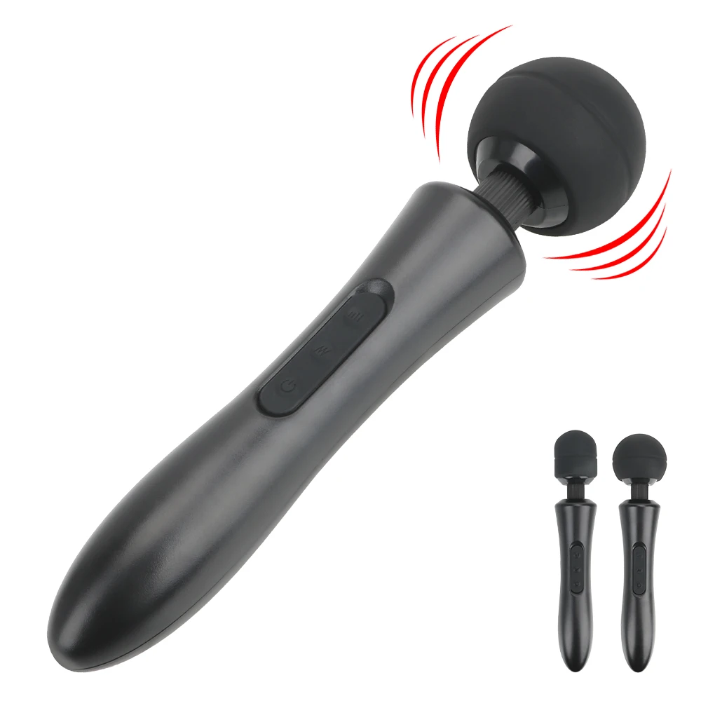 Potente vibratore a bacchetta magica, giocattoli sessuali per donne, enorme testa AV Rod, 20 frequenze, 8 velocità, massaggio corporeo, vibrato_voghion.com