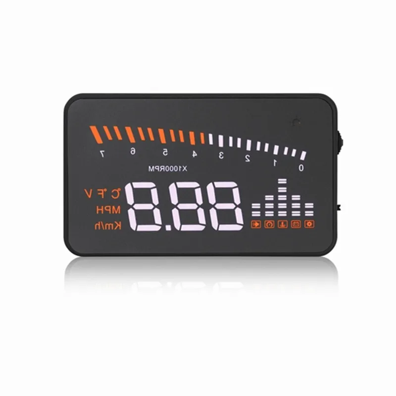X5 автомобильный HUD Дисплей OBD II EOBD автоматическое соответствие по скорости Предупреждение ющая система проектор для ветрового стекла автомобиля напряжение скорость сигнализации