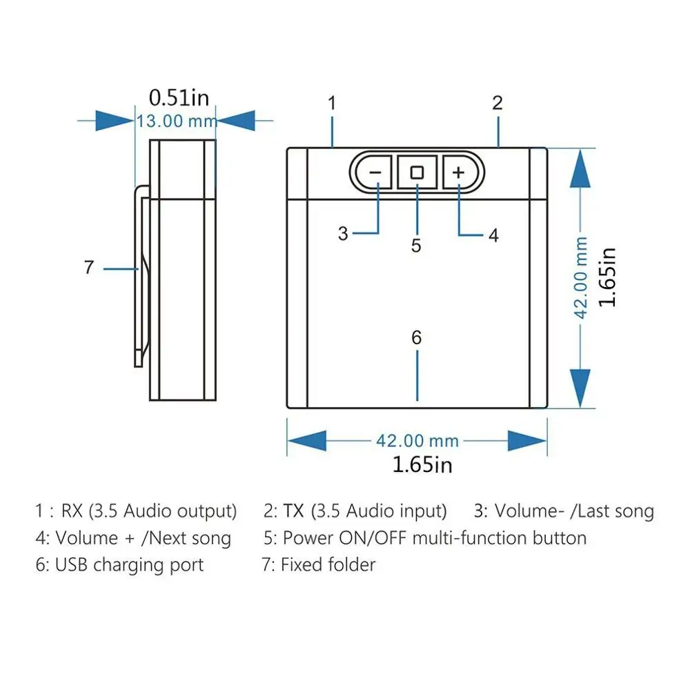 Аудио передатчик приемник аудио беспроводной музыка Usb адаптер 3,5 мм 3,5 Aux Jack/Spdif/Rca для ТВ ПК
