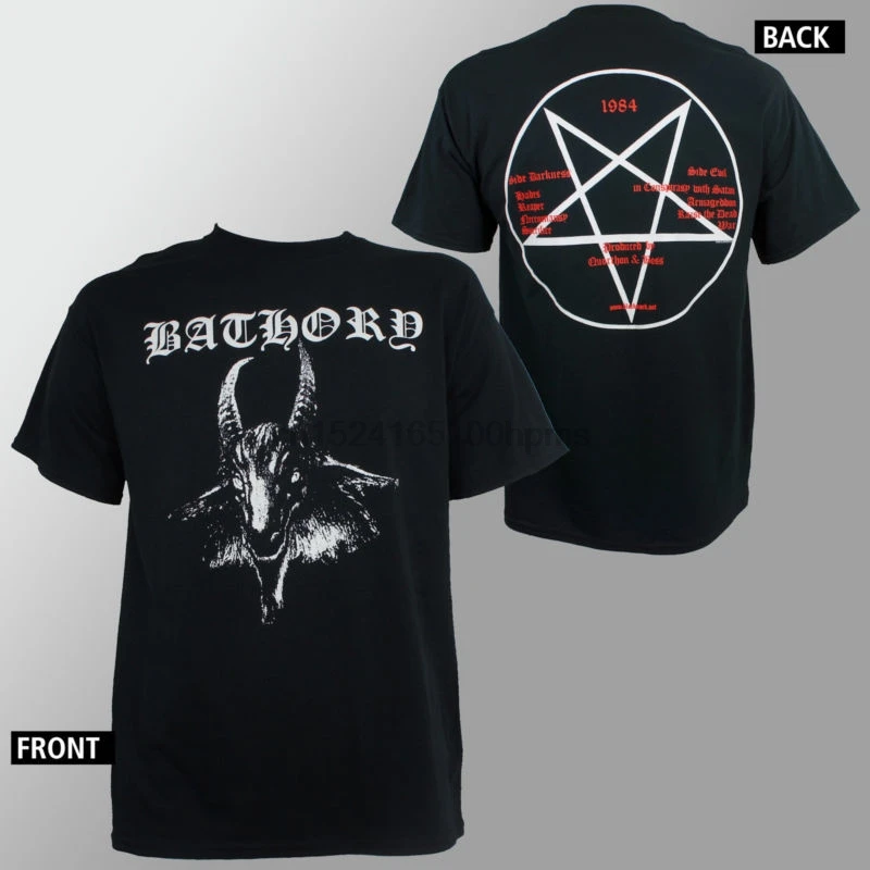 

Authentic Bathory Goat Pentagram Logo Metal T Shirt S M L Xl New 010144