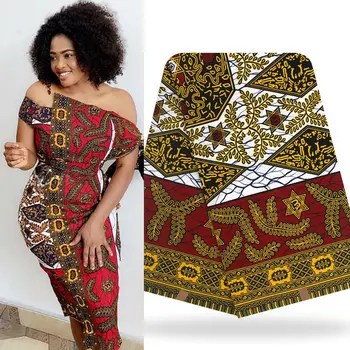 

Pagne 2020 New Veritable 6yards Wax African wax For Ankara Dress High Quality Frican Ankara Sewing Fabric