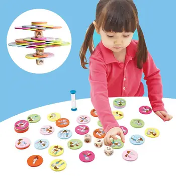 

Memory Cartoon Pattern Wood Board Match Game Family Parent-child Interactive Toy