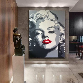 

Classical Movie Star Marilyn Monroe Salon Canvas Painting Posters and Prints Cuadros Wall Art Picture for Living Room Home Decor