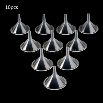 

10Pcs Plastic Small Funnels For Perfume Liquid Essential Oil Filling Empty Bottle Packing Tool