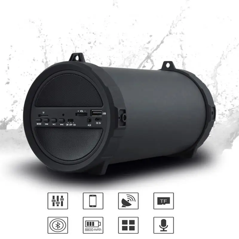 Большой бас Bluetooth V2.1+ EDR динамик Портативный внешний аккумулятор беспроводной спортивный сабвуфер радио FM Mp3 плеер велосипедный динамик