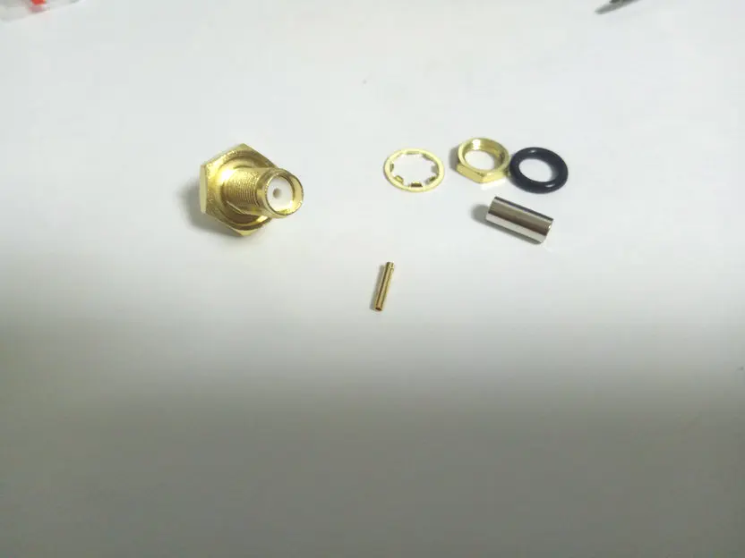 1000 шт./партия SMA женский разъем перегородка водонепроницаемый обжимной разъем для RG316 LMR100 RG174 разъемы