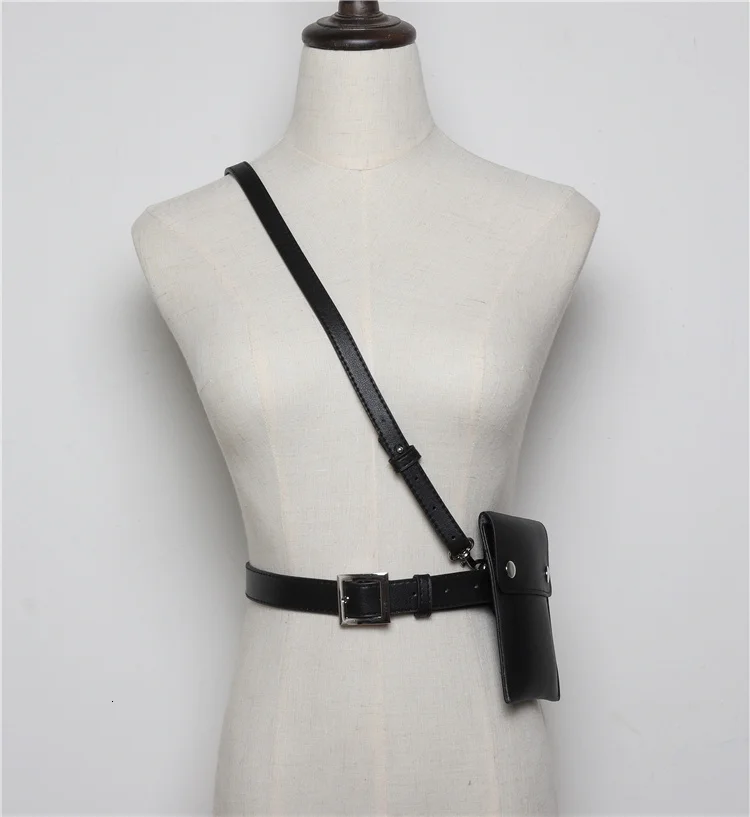 IEFB Straps All Math Men Women's Belt Mini- Packet New Fashion Black PU Leather Belts Clothes Accessories Multi-purpose 9Y116