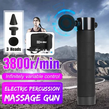 

Electric Massage-Gun Percussion Massager Fascia Deep Muscle Vibrating Relaxing 3800r/min LCD Display Muscle Massager Therapy-Gun
