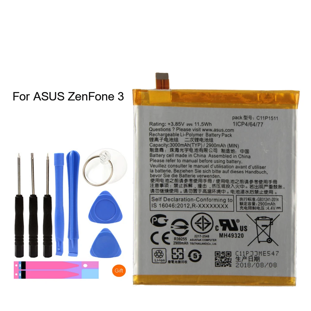 

Original C11P1511 Battery For ASUS Zenfone3 Ze552kl Z012da Z012de 2900mAh