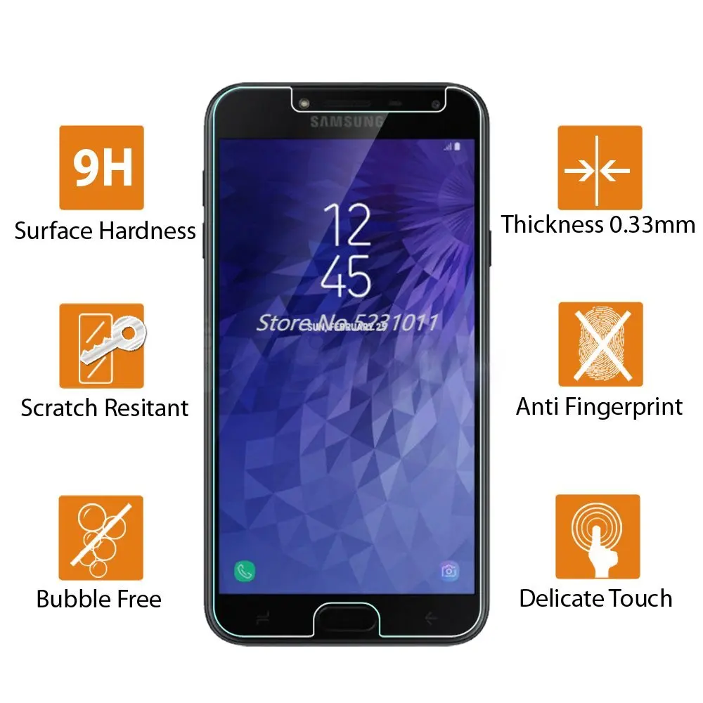 С уровнем твердости 9H закаленное Стекло для Samsung Galaxy J2 J3 J5 J7 Prime J4 J6 J8 плюс 2018 Экран