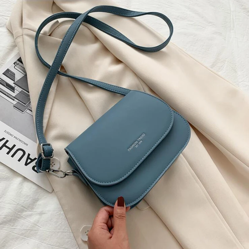 Fashion Trend Crossbody Bags for Women Solid Flap Shoulder Bag