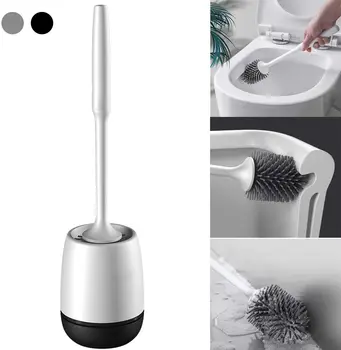 

Soft Silicone Toilet Brush Holder Non-Slip Handle Toilet Bowl Cleaning Brush For Toilet WC Bathroom Accessories Set