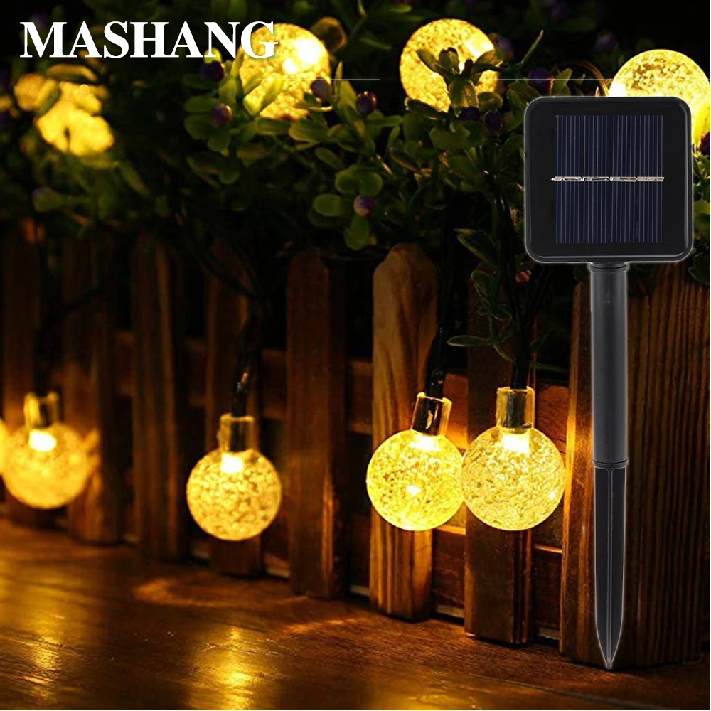 

LED Outdoor Solar String Lights Led Solar Fairy Ball Lights String Light Patio Lights Waterproof for Christmas Garden Courtyard