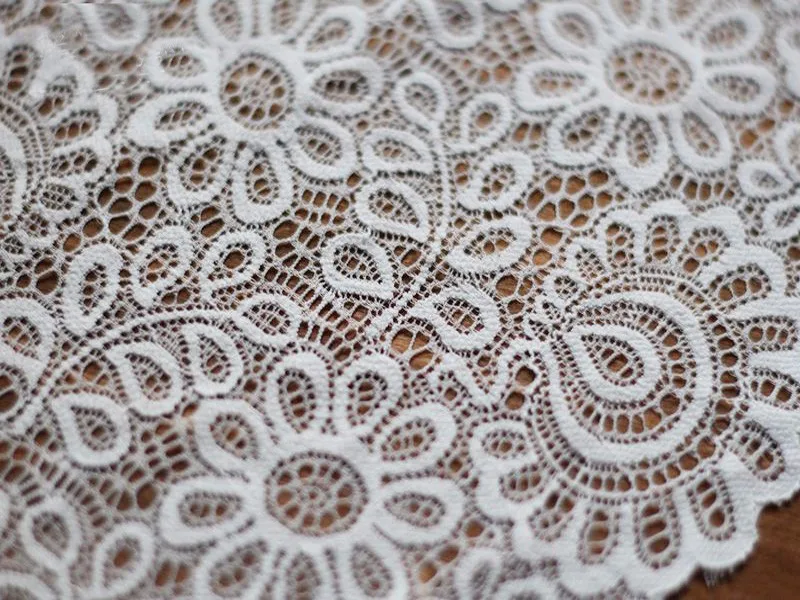 Elegant Lace Trim Black and White 3