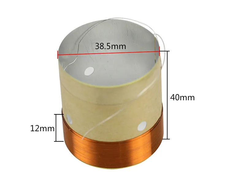 38.5mm voice coil 35,5 мм 8ohm динамик Бас Звуковая катушка 38,5 мм 51,5 мм 75,5 мм запчасти для ремонта динамика 2 шт - Цвет: 38.5mm voice coil