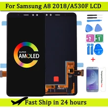 

3A+ Super Amoled For SAMSUNG GALAXY A8 2018 A530 A530F LCD Display Touch Screen Digitizer Assembly A8 2018 Duos LCD A530F/DS