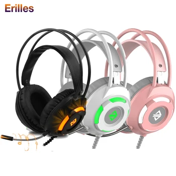 

LED Light USB Wired Headphones Profession Game Headset 7.1 Channel 3D Stereo Earphone Voice Cancelling Headphone with Mic