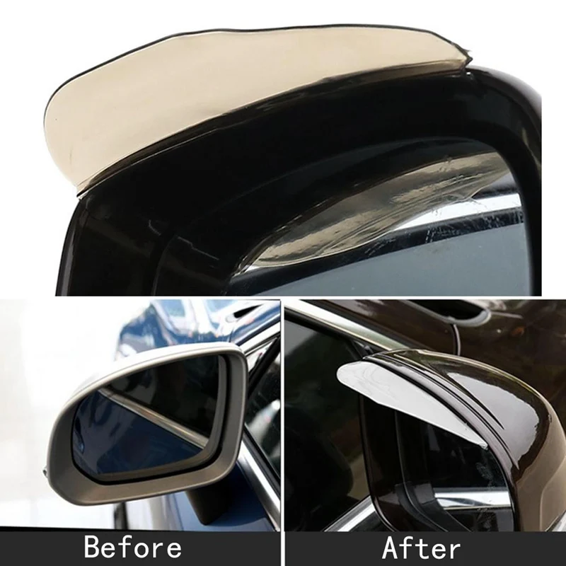 Черный 2 шт ПВХ зеркало заднего вида стикер козырьки от дождя накладки от дождя авто зеркало защита от дождя Защитная крышка