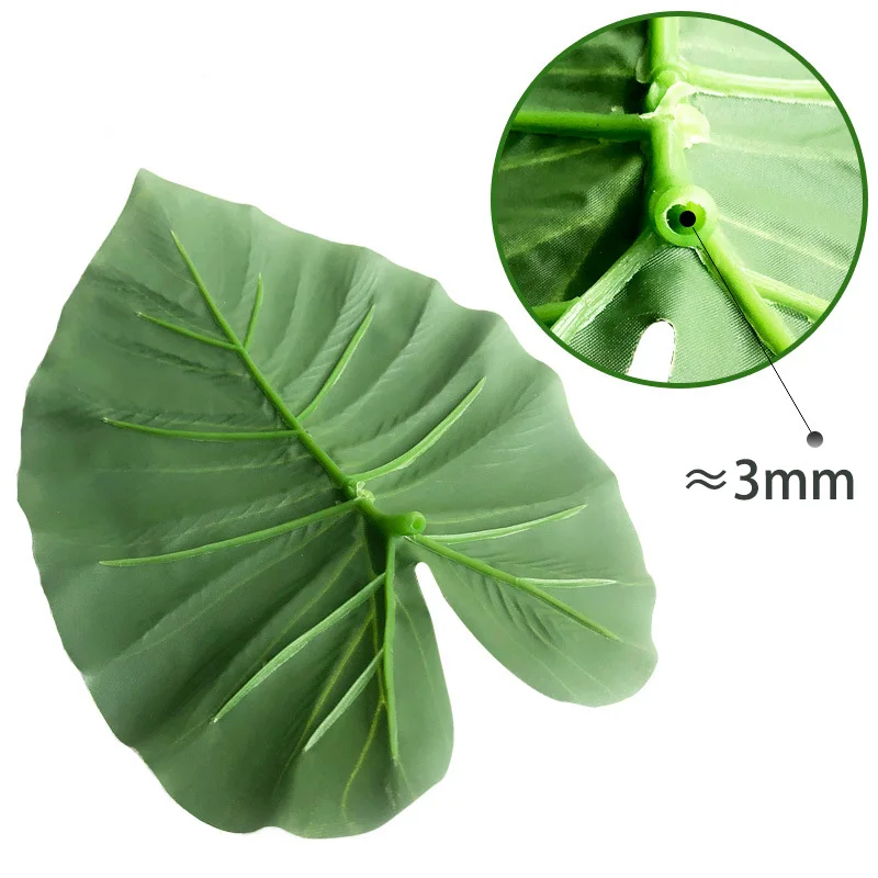 21 см тропические Monstera пластиковые листья искусственные пальмы зеленые растения