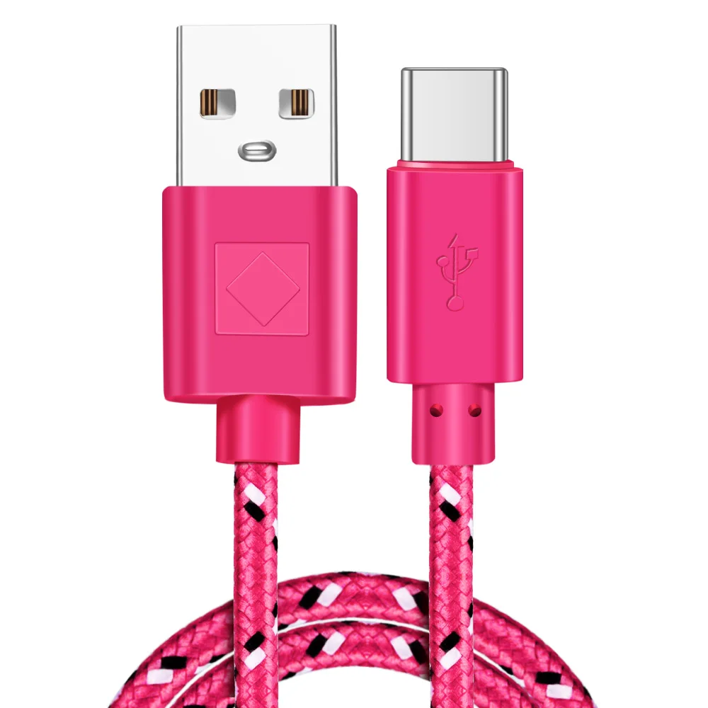 USB зарядное устройство 1 м/2 м/3 м Micro usb кабель для samsung Xiaomi huawei Зарядка для Android мобильный телефон usb зарядное устройство адаптер Универсальный - Цвет: rose red