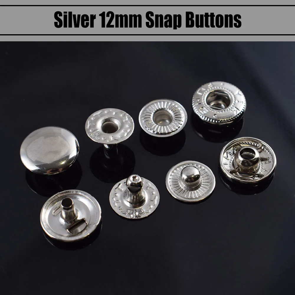 Metal Leather Snap Buttons 12mm Spring Snap Fasteners Kit Press Studs Clothing  Snaps Button for Clothing Canvas Leather Craft - AliExpress