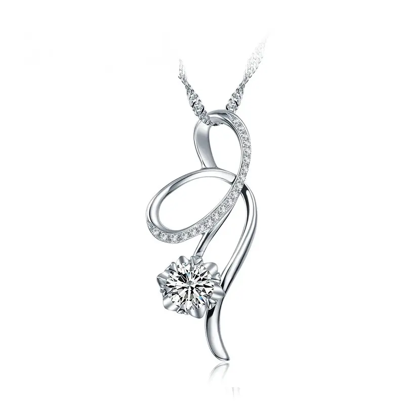0.28ct/Центральный камень+ 0.12ct/боковой камень Ручной работы 18K золото натуральный бриллиант кулон ожерелье для женщин Свадьба- DHL