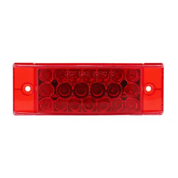 

Car 21 LED Rectangle Surface Mount Tail Light Marker Clearance Trailer with Screw Red Car Automobile Warning Light Lamp Bulb