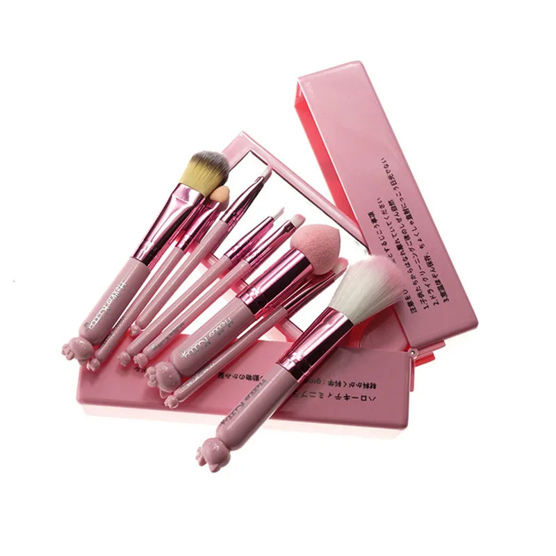 Набор кистей для макияжа с ручкой в виде милого котенка 8 шт.|makeup brush set pink|brush pinkmakeup