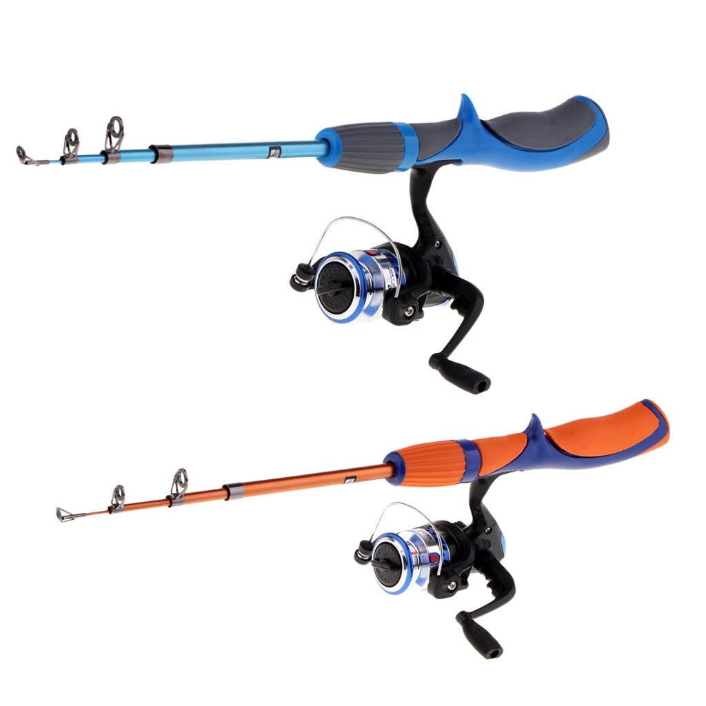 1.2m Ultra-Light Ice Fishing Rod and Reel Combo Super Hard Carbon Fiber Spinning Pole for Erch Fishing Lake Saltwater Freshwater