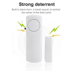 Door Window Wireless Burglar Alarm with Magnetic Sensor Home Safety Wireless Longer System Security Device 90dB White Wholesale