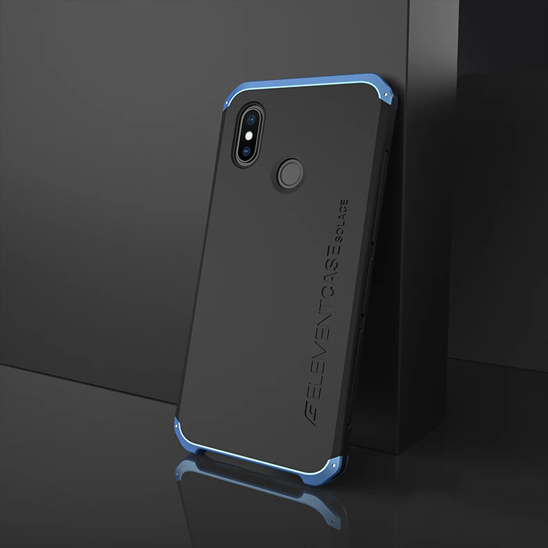 Black Blue Крышка чехол для Xiaomi mi 8 роскошный противоударный чехол для тяжелых условий эксплуатации элемент металлический чехол для Xiaomi mi 8 SE жесткий Alu mi nium Пластик чехол для телефона - Цвет: Black Blue