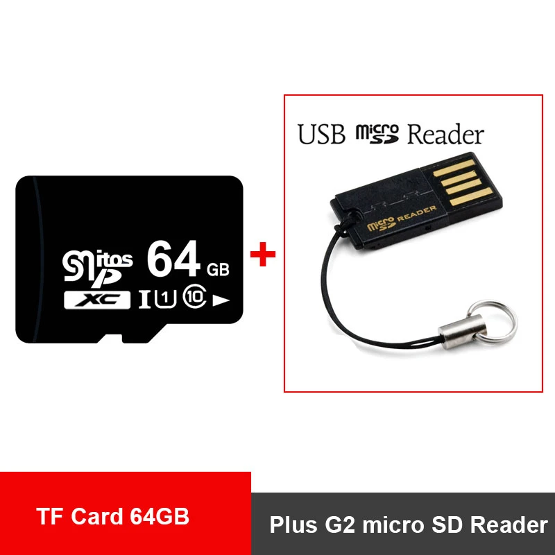 64G Plus G2 Reader 128 Мб Micro SD карта 32 Гб 64 Гб 128 ГБ TF Память cartao de memoria tarjeta microsd с кардридером адаптер для сотового телефона/КПК - Емкость: 64G Plus G2 Reader